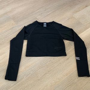 PINK Seamless Cropped long sleeve workout top